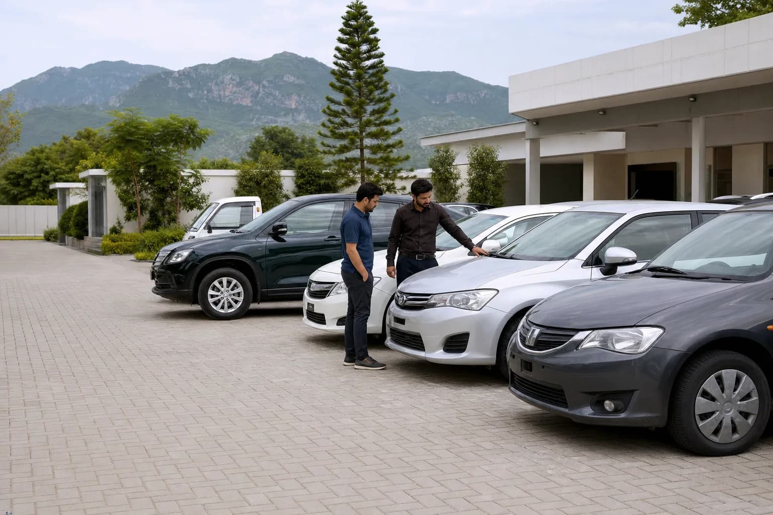 Practical used cars at an Islamabad showroom marketplace