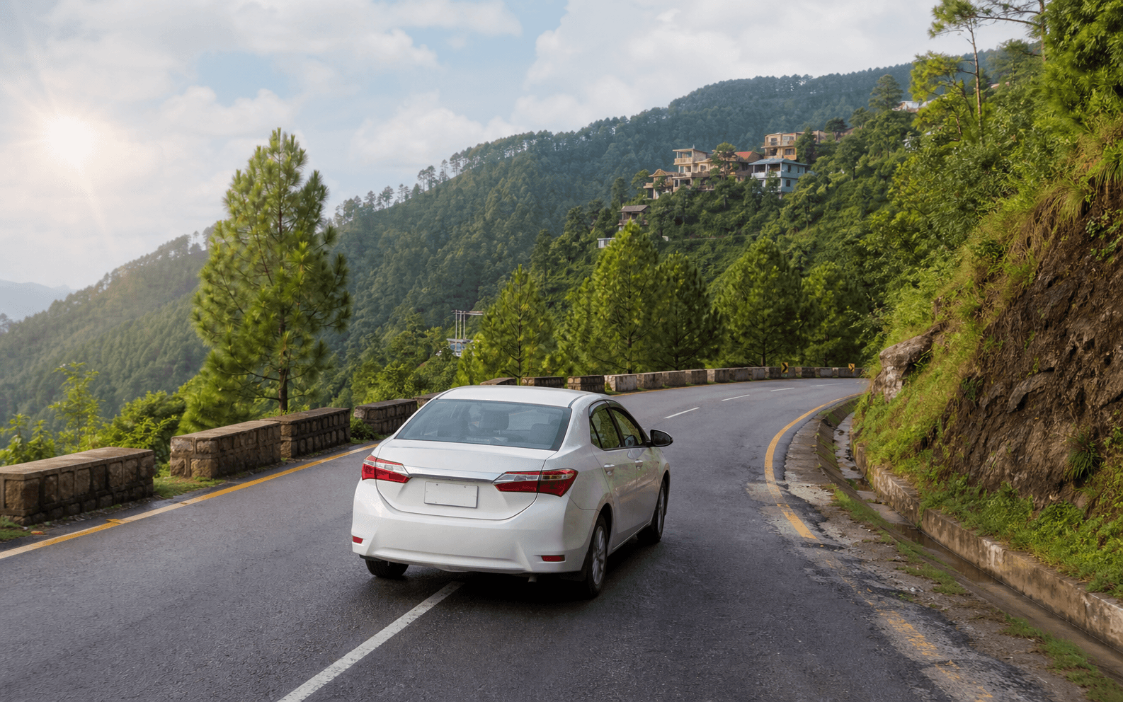 Private car travelling from Islamabad to Murree