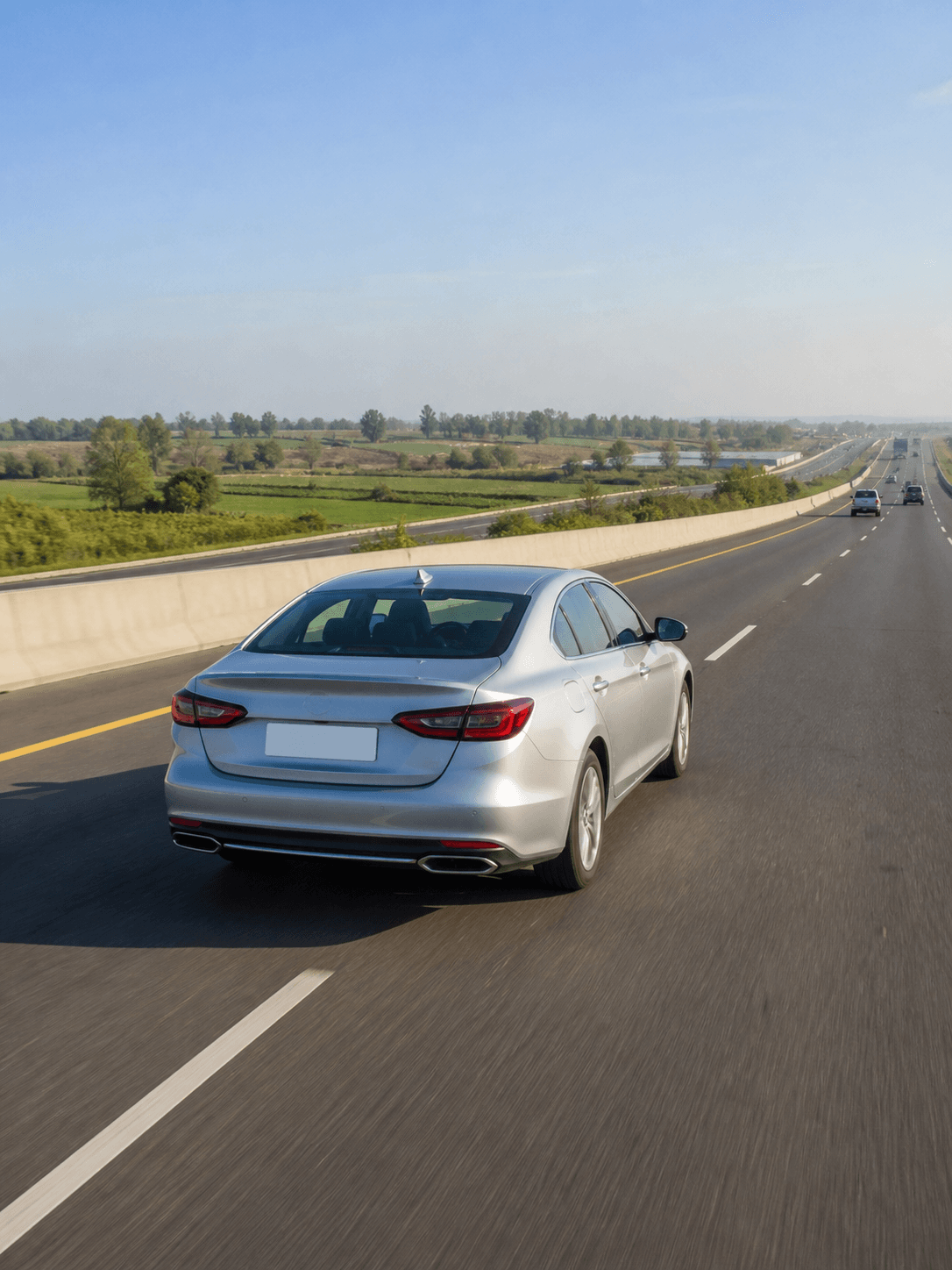 Private sedan travelling from Islamabad toward Lahore on the M-2 motorway