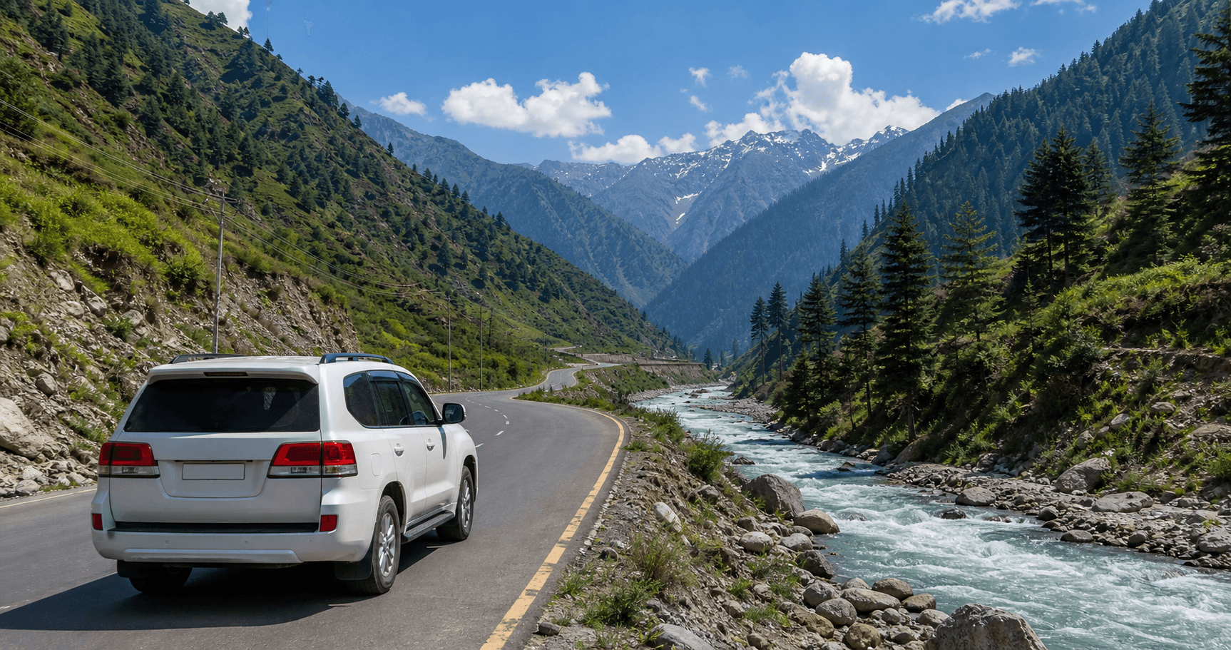 Islamabad to Naran Taxi Fare: Private Road-Trip Guide illustrated with a private transport and travel scene in Pakistan