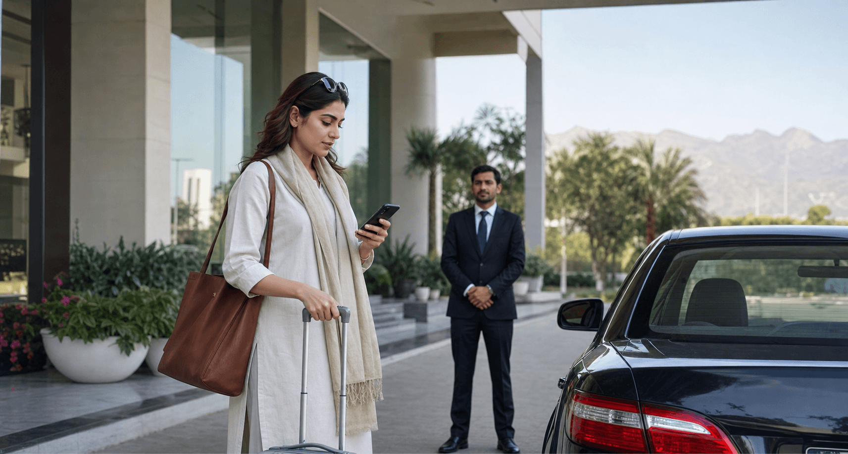 Women Travellers in Islamabad: Private Transport Safety illustrated with a private transport and travel scene in Pakistan